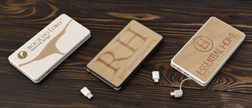 PowerTile Wood | CustomUSB Mobile Charger 0