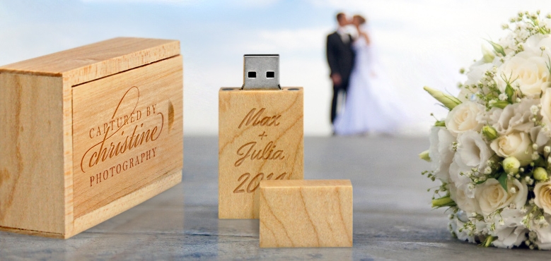 Slide Top Wooden Box | CustomUSB 0